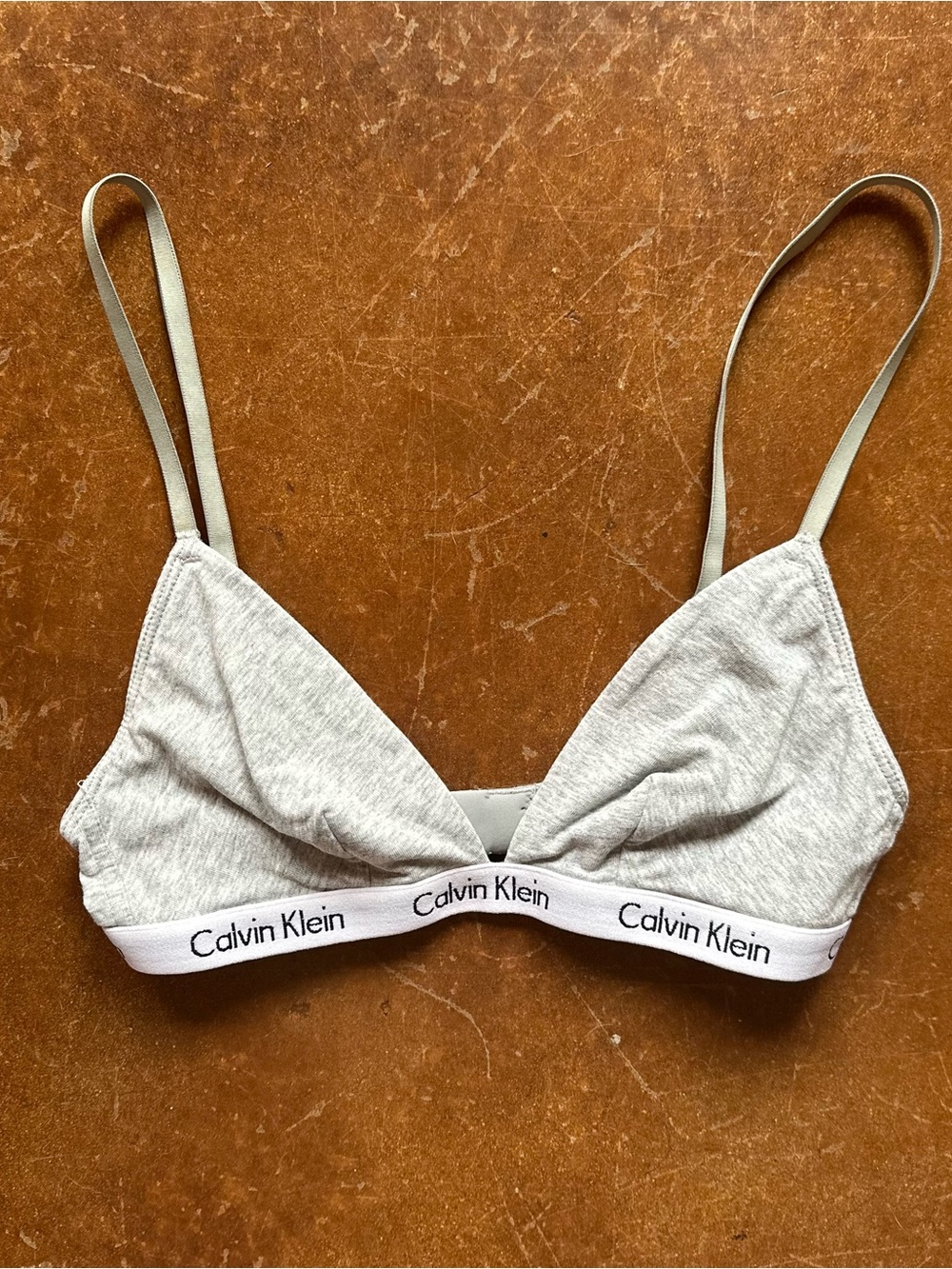 Calvin Klein Heather Grey Triangle Bralette